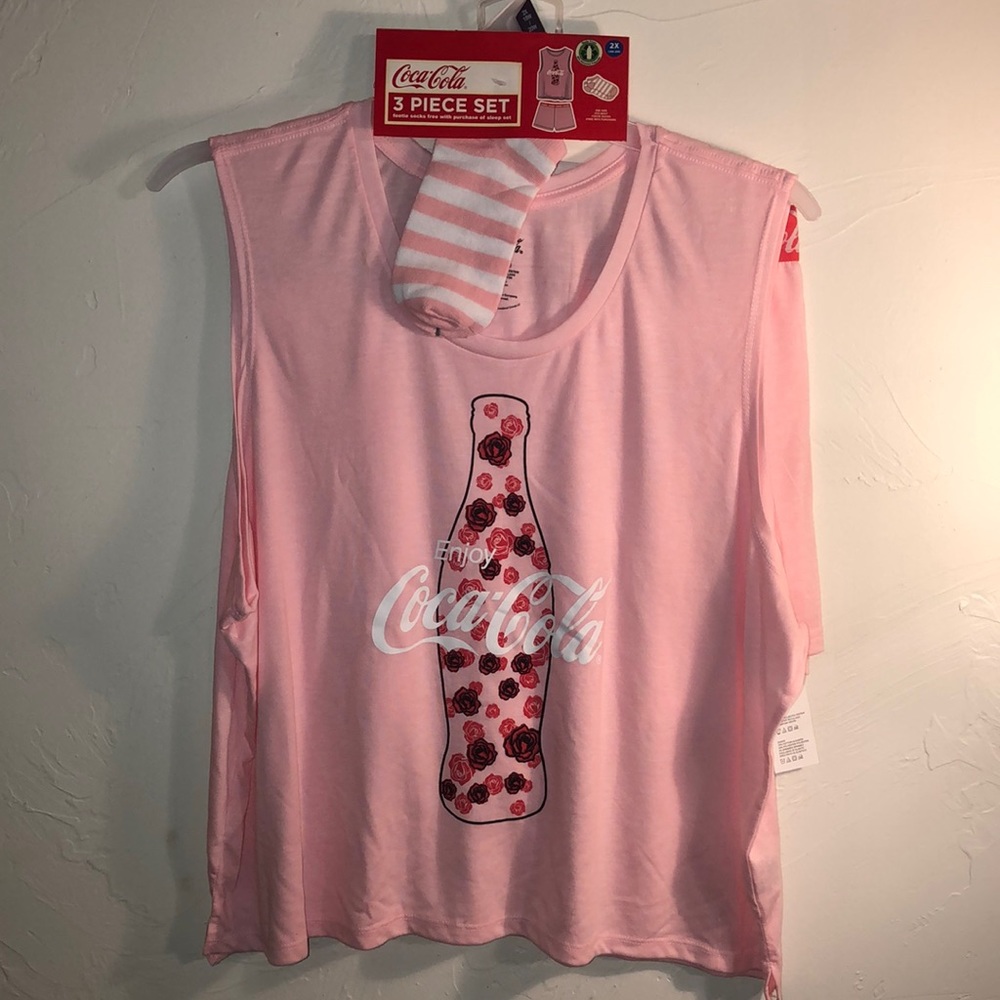 Coca-Cola 3pc sleepwear set size 2xl NWT